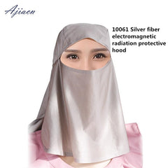 100% silver fiber unisex electromagnetic radiation protective hood