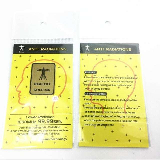 24K Gold Plated Electromagnetic Field Radiation Blocking Stickers